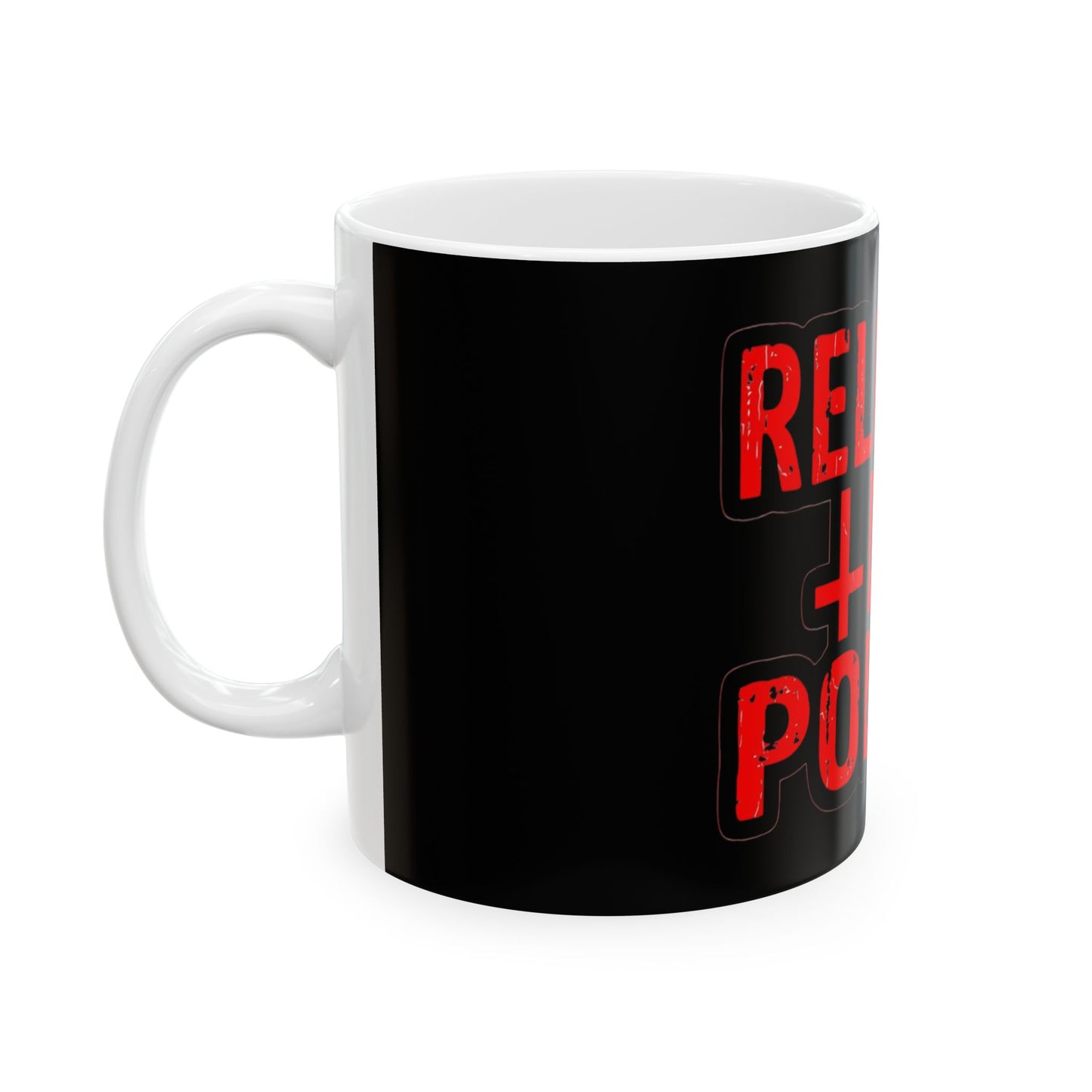 Satanic Ceramic Mug (11oz, 15oz) - 'Religion is Poison but My Coffee Isn't' Coffee Cup