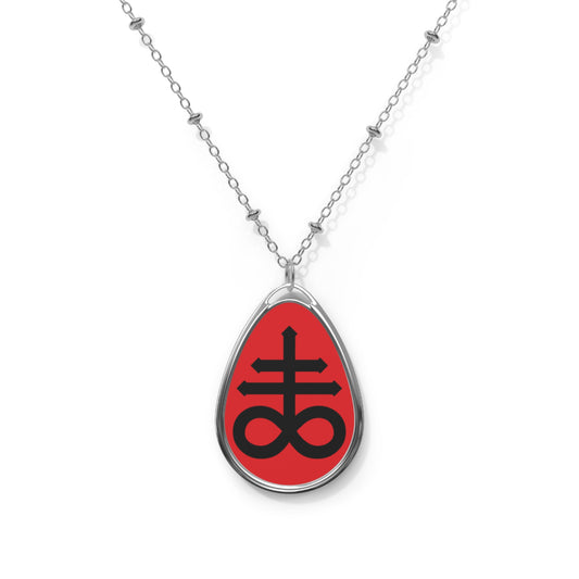 Sigil of Brimstone/Leviathan Cross Oval Necklace
