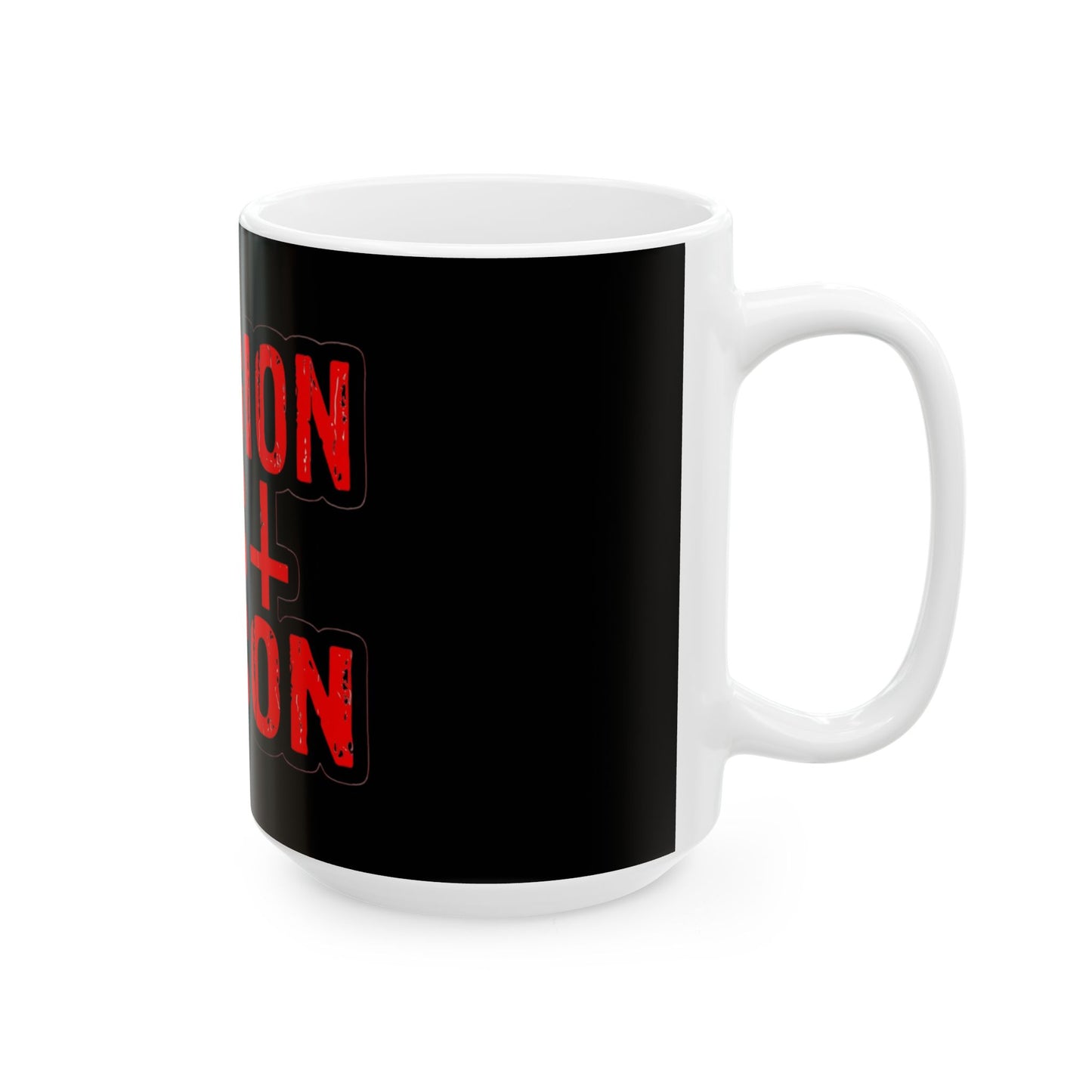 Satanic Ceramic Mug (11oz, 15oz) - 'Religion is Poison but My Coffee Isn't' Coffee Cup