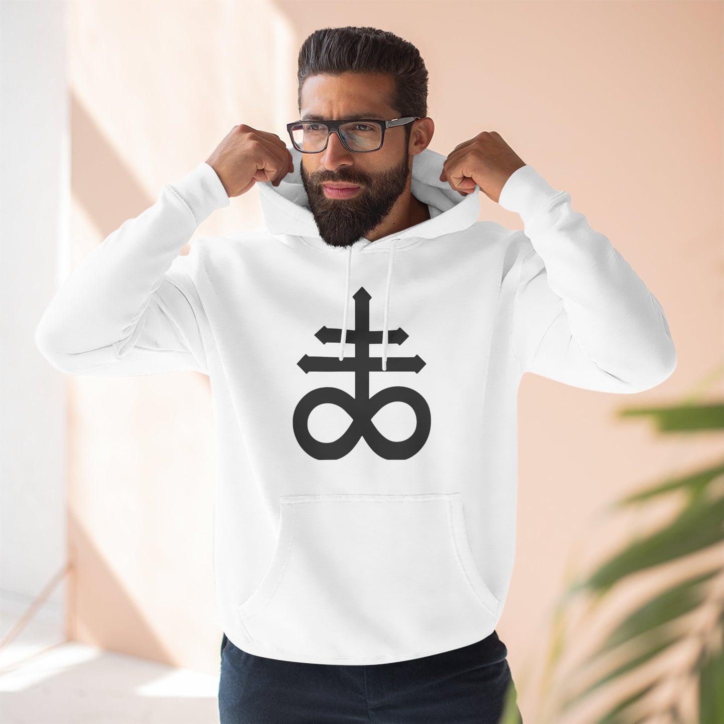 Sigil of Brimstone/Leviathan Cross-Three-Panel Fleece Hoodie