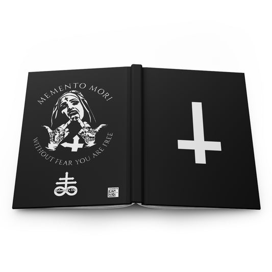 Memento Mori Hardcover Journal, Gothic Journal, Black Journal, Inspirational Writing Notebook, Horror Aesthetic Stationery