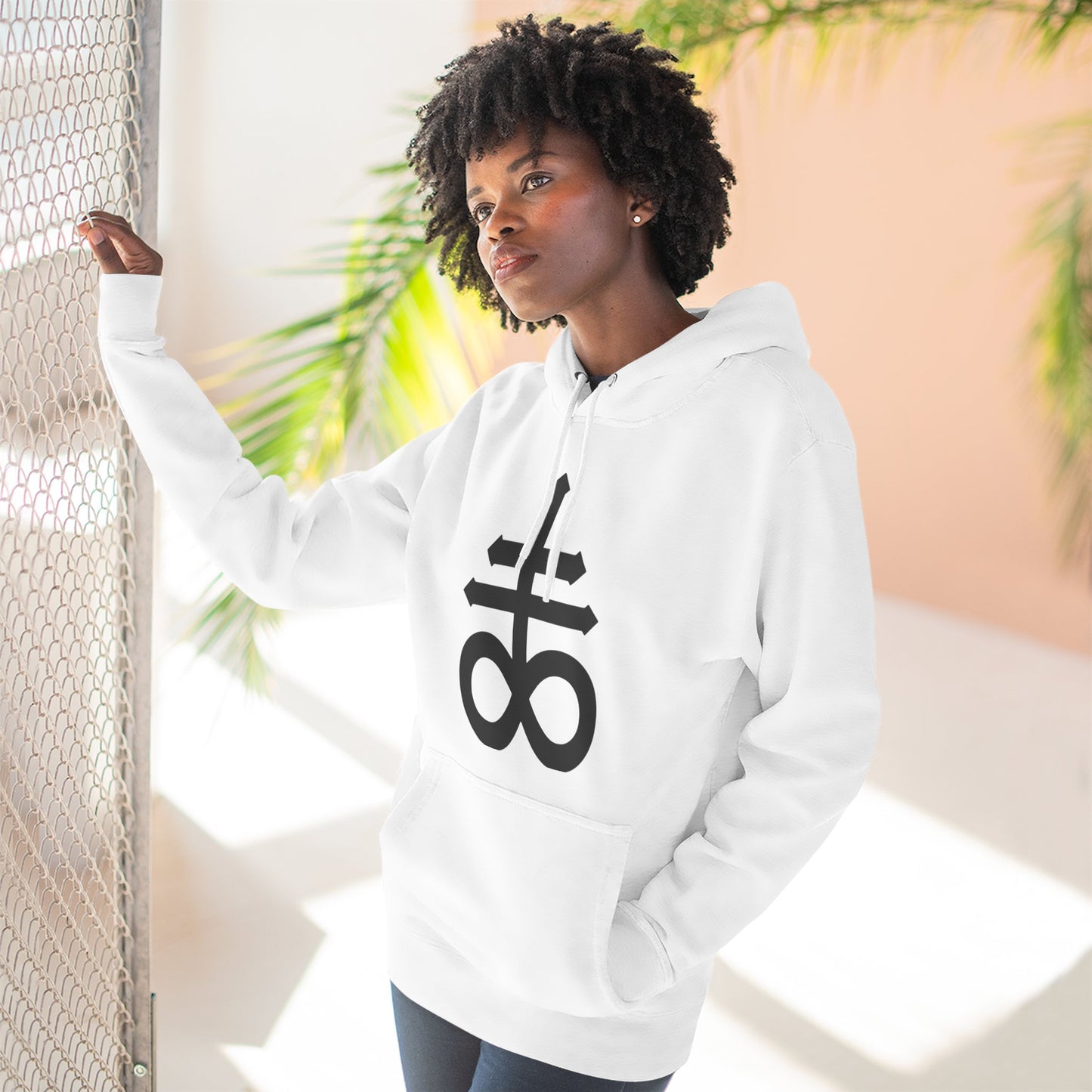Sigil of Brimstone/Leviathan Cross-Three-Panel Fleece Hoodie