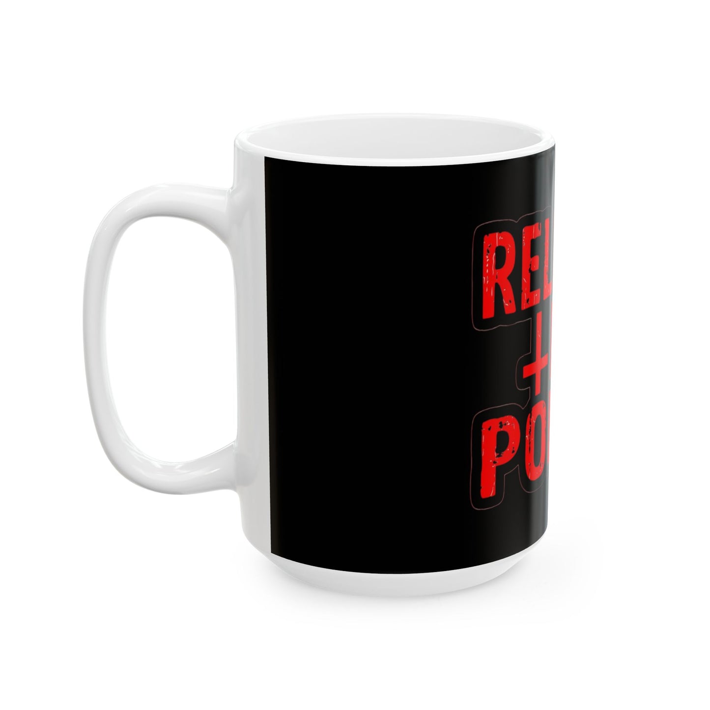 Satanic Ceramic Mug (11oz, 15oz) - 'Religion is Poison but My Coffee Isn't' Coffee Cup