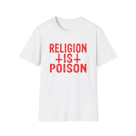 Unisex Softstyle T-Shirt with Bold Statement | Religion is Poison Tee, Casual Wear, Streetwear, Gift for Activists, Thought-Provoking [...]