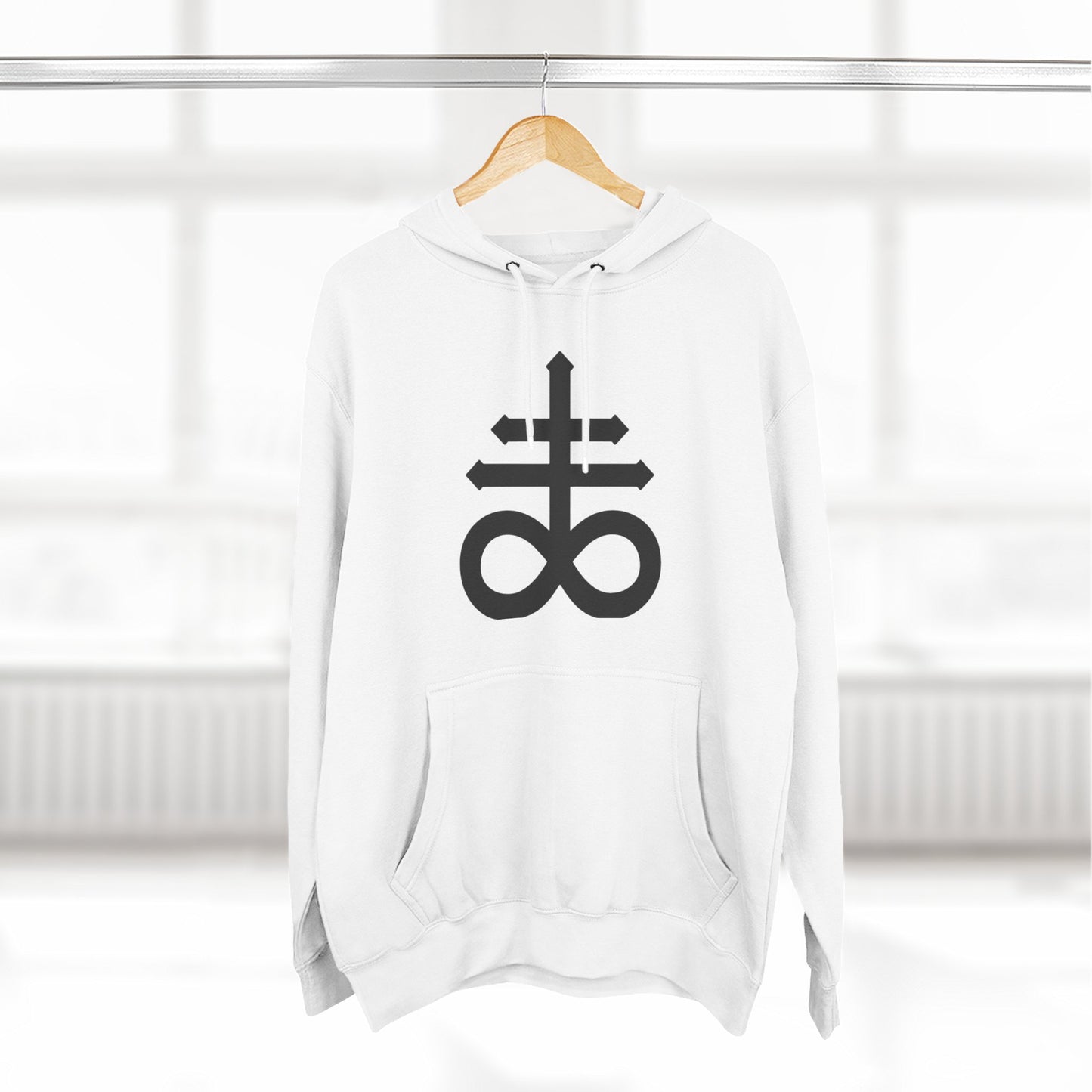 Sigil of Brimstone/Leviathan Cross-Three-Panel Fleece Hoodie