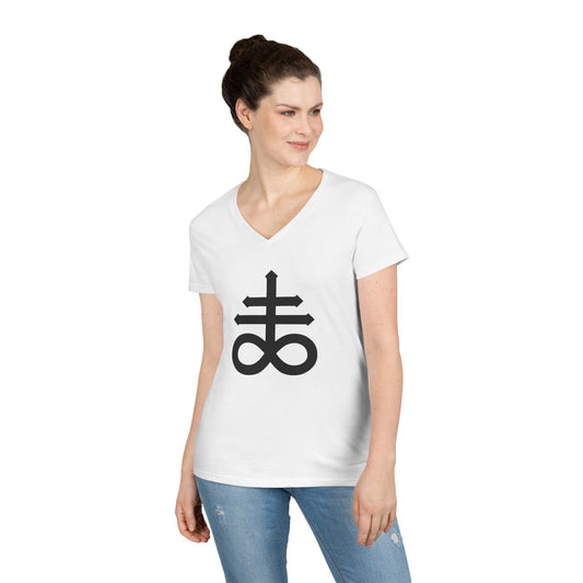 Sigil of Brimstone/Leviathan Cross Ladies' V-Neck T-Shirt
